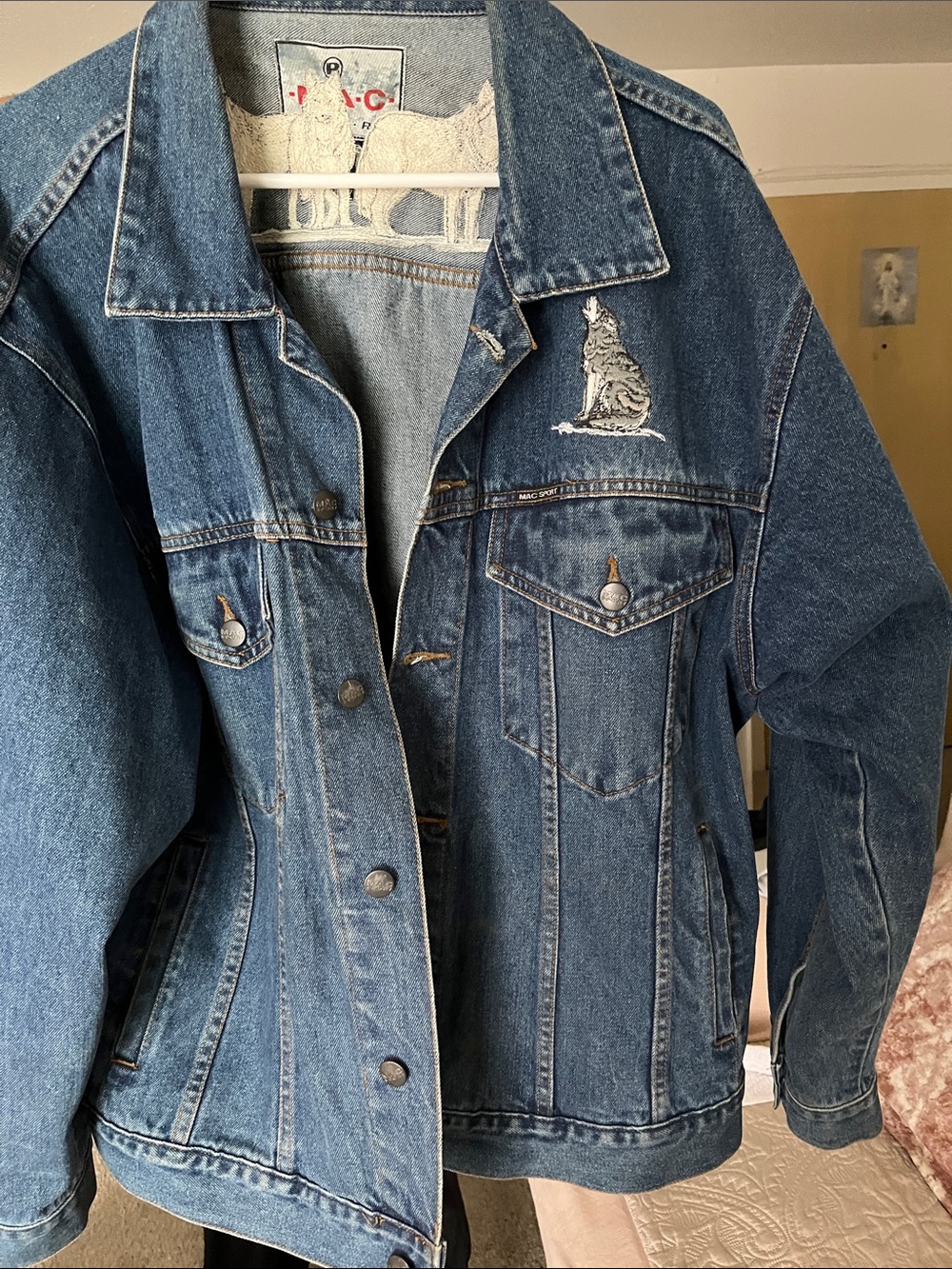 Mac Sport Men's Blue Denim Jeans Jacket - Classic Indigo - Picture 2 of 5